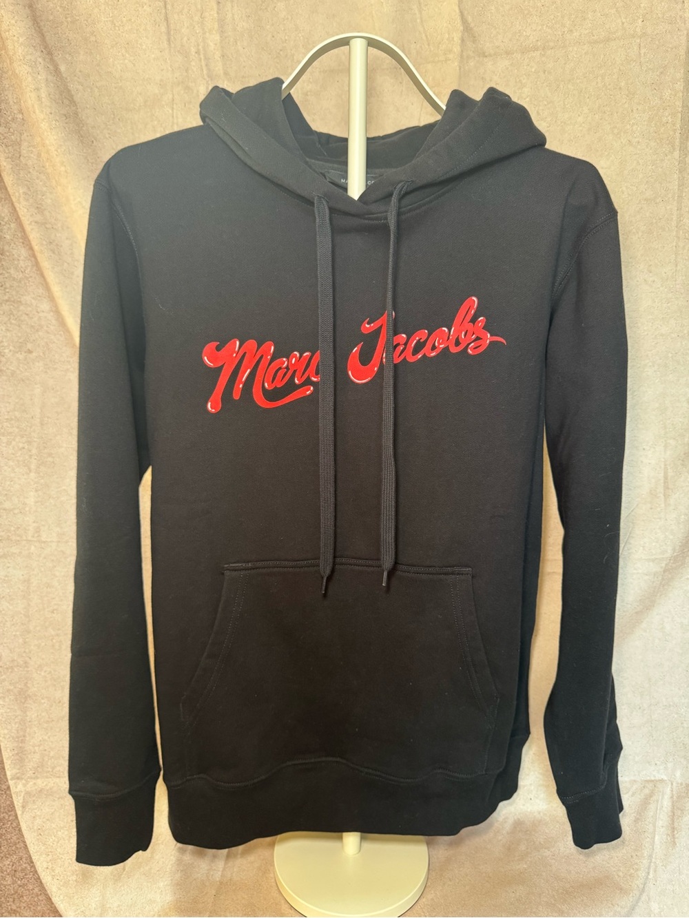 Marc Jacobs Black Hoodie with Red Logo